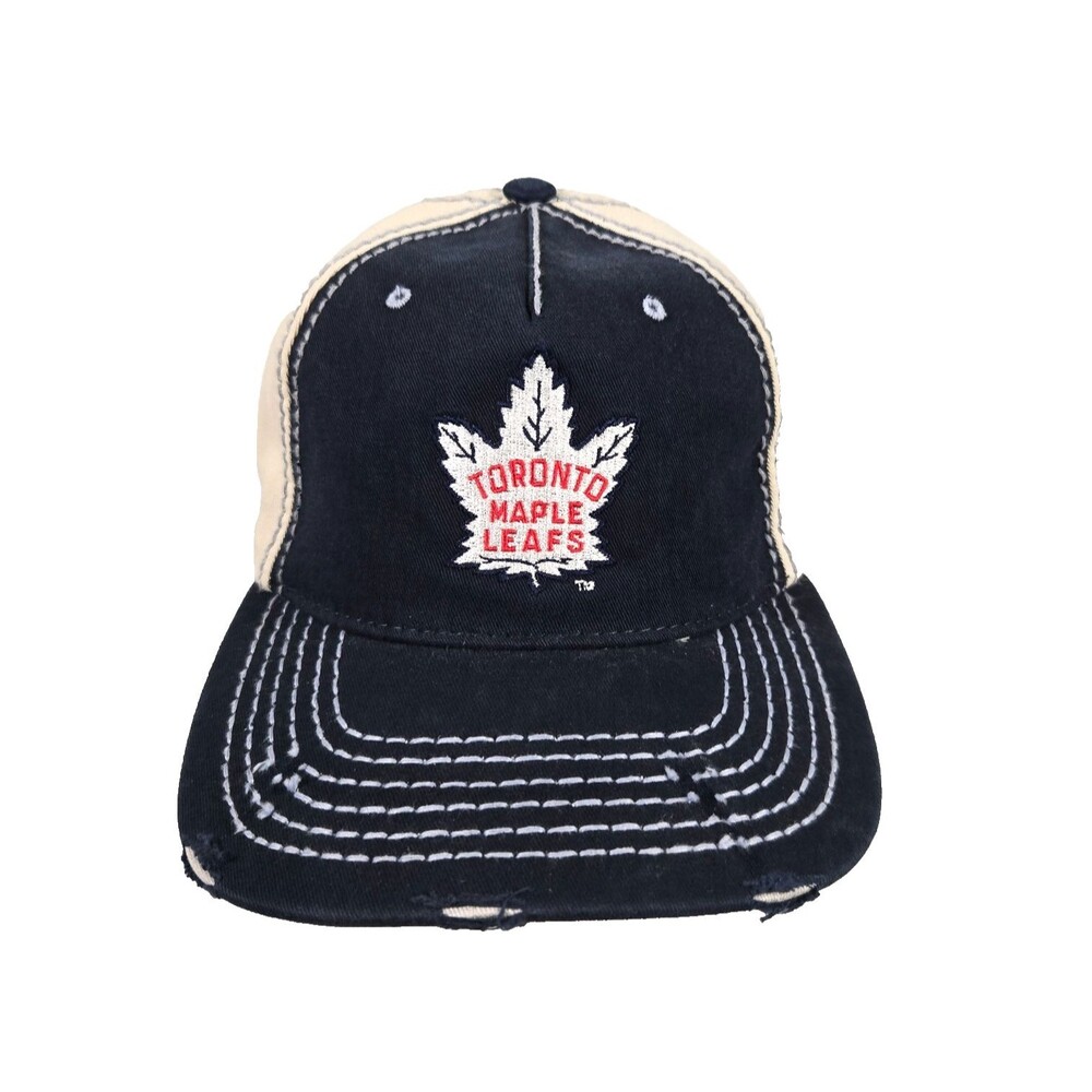 Toronto Maple Leafs Retro Brand Navy Blue Trucker Snapback Adjustable Hat New